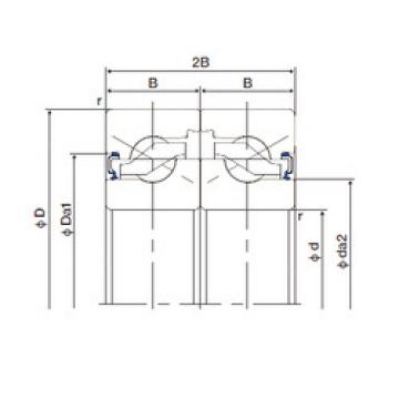 thrust ball bearing applications 35TAB07DF-2LR NACHI