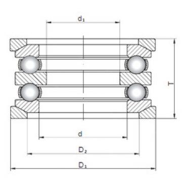 thrust ball bearing applications 54216U+U216 ISO