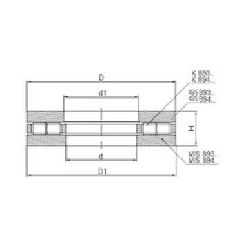 thrust ball images bearings 89308 ISO