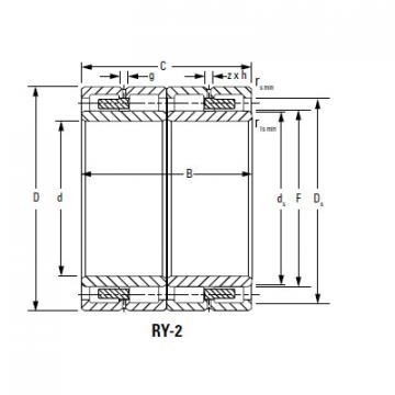 Four-Row Cylindrical Roller Bearings 900RX3444 RX-1