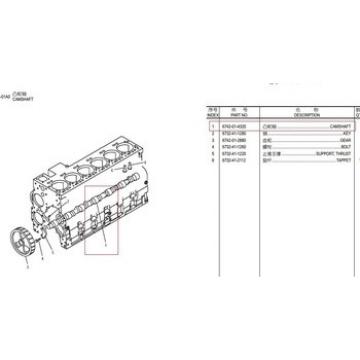 6742-01-4320 6742-01-2880 CAMSHAFT excavator spare parts pc300-7,pc360-7,valve wholesales.