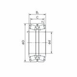 tapered roller dimensions bearings 80KBE02 NACHI