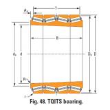 four-row tapered roller Bearings tQitS Hm259030T Hm259011d double cup